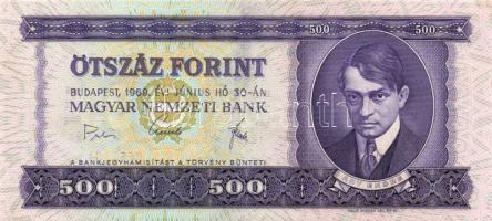 1969. 500Ft T:II+ Csak egyszer hajtva!