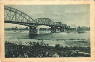 1923 Komárom, Komárno; Velky dunajsky most / Grosse Donaubrücke / Nagy Duna híd / Danube bridge (EB)