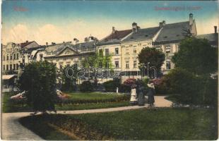 1915 Kassa, Kosice; Szabadság tér, Binder üzlete. Benczur Vilmos felvétele / square, shops (Rb)