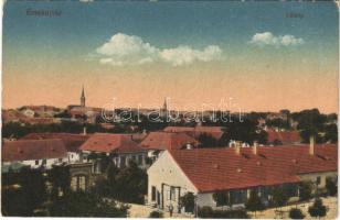 Érsekújvár, Nové Zámky; látkép. Vasúti levelezőlapárusítás 11. sz. 1918 / general view (gyűrődés / crease)