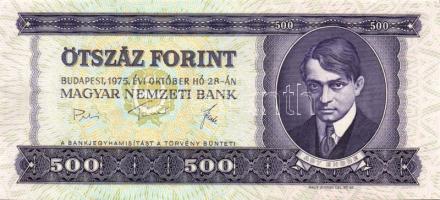 1975. 500Ft T:II+ Csak egyszer hajtva, törve nem!