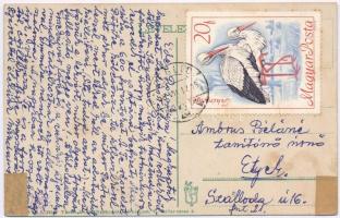 Érsekújvár, Nové Zámky; Nyitra híd. Vasúti levelezőlapárusítás / bridge (ragasztónyom / glue marks)