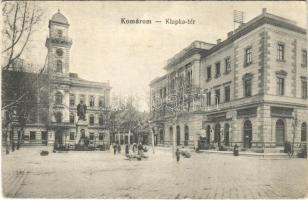 Komárom, Komárno; Klapka tér, Városháza, gyógyszertár, üzletek. L. H. Pannonia / square, town hall, pharmacy, shops (EK)