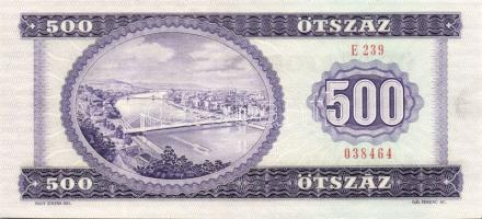 1975. 500Ft T:II+ Csak egyszer hajtva, törve nem!
