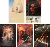 Star Wars Episode I. - Phantom Menace/Baljós Árnyak plakát gyűjtemény 5 db, Sheffield, GB Poster, változó állapotban, rajtuk szakadások, gyűrődés és kopásnyomok, 64x90 cm
