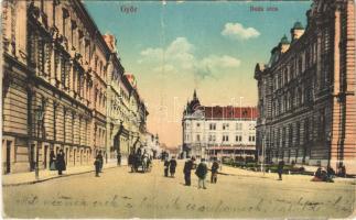 1918 Győr, Deák utca. Vasúti levelezőlapárusítás 7. (fa)