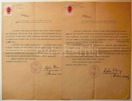 1944 Bizonyítvány evangélikus hitre áttérésről 2 db (házaspár) / Glaubeübertrittsdokument