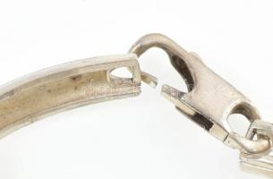 Ezüst(Ag) masszív, glídes karkötő, jelzett, h: 18,5 cm, nettó: 30,08 g