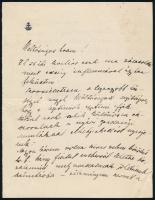 1933 Széchényi József, a Szent István Bajtársi szövetség védnökének saját kézzel írt, dombornyomott címeres levele