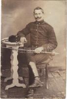 1916 Osztrák-magyar huszár tiszt / WWI Austro-Hungarian K.u.K. military, hussar officer. photo (Rb)