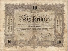 1848. 10Ft "Kossuth bankó" T:III-