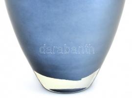 Muranói üveg váza, Salviati jelzéssel, kis kopásnyomokkal, m: 33,5 cm