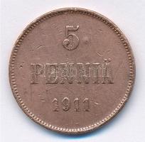 Finnország 1911. 5p Cu T:2-,3 Finland 1911. 5 Pennia Cu C:VF,F Krause KM#15