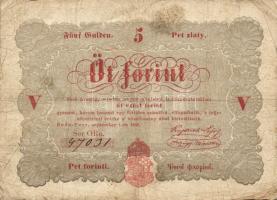 1848. 5Ft "Kossuth bankó" (2x) klf színvariáns T:II/III,III