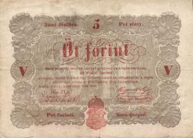 1848. 5Ft "Kossuth bankó" (2x) klf színvariáns T:II/III,III