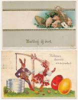 10 db RÉGI üdvözlő motívum képeslap / 10 pre-1945 greeting motive postcards