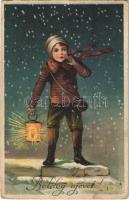 1930 Boldog újévet! / New Year greeting. LP 1924. litho (EK)
