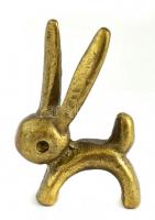 Bronz nyuszi figura, m: 4 cm