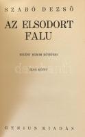Szabó Dezső: Az elsodort falu I-III. köt. Szabó Dezső művei. Bp.,én.,Genius, 318;328;321 p. Korabeli...