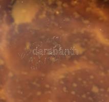 Többrétegű üveg kancsó, Barovier&Toso jelzéssel, kis kopásnyomokkal, m: 20 cm