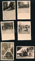1933 Gödöllő, Jamboree, 6 db fotó, 6×9 cm