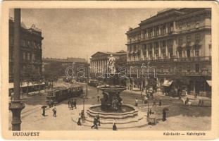 1916 Budapest VIII. Kálvin tér, villamos (EK)