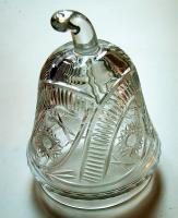 Dekoratív kristály üvegbúra 18 cm-es magassággal