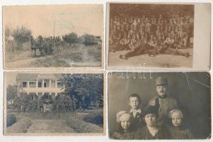 4 db RÉGI magyar katonai fotó képeslap vegyes minőségben / 4 pre-1945 Hungarian military photo postcards in mixed quality