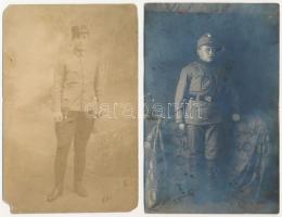 4 db RÉGI magyar katonai fotó képeslap vegyes minőségben / 4 pre-1945 Hungarian military photo postc...