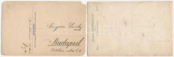 4 db RÉGI magyar katonai fotó képeslap vegyes minőségben / 4 pre-1945 Hungarian military photo postc...