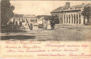 1899 (Vorläufer) Nagykőrös, csirke piasz (piac), Vendéglő és Kávéház a Koronához. Geszner Jenő kiadása