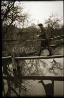 II. világháborús katonai negatívok, kerékpáros egység, katonaportrék, stb., 10 db, 6×9 cm