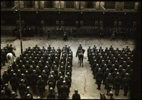 cca 1940-1950 Katonai temetés, 3 db fotónegatív, 7×4,5 cm