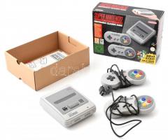 Nintendo Classic Mini játékkonzol, eredeti dobozában, tartozékaival (2 db kontrollerrel), USB adapter nélkül. Újszerű állapotban, nem kipróbált.