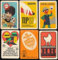 1969 14 db reklámos kártyanaptár (Omnia, Flora, BKV, BOV)