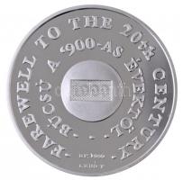Lebó Ferenc (1960-) 2000. MKB - Boldog Millenniumot / Búcsú a 900-as évektől Ag emlékérem eredeti dísztokban (31,39g/0.999/42,5mm) T:PP kis fo.