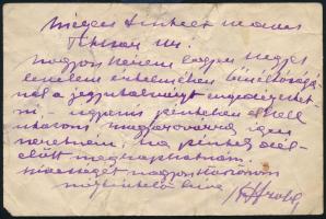 cca 1920 Kisfaludi Stróbl Zsigmond (1884-1975) szobrászművész autográf soraival ellátott névjegye al...