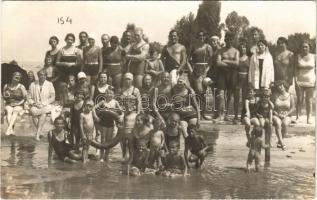 1929 Siófok, fürdőzők csoportképe. Nagy István photo