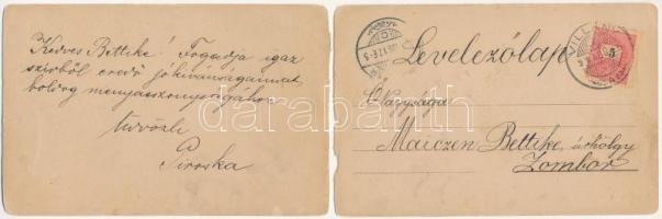 1899 Pécs, kihajtható panorámalap. Fischer Ferenc kiadása. Rechnitzer Ottokár fénynyomdája 176. sz. ...