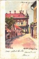 1904 Miskolc, Arany János utca. Ferenczi Károly kiadása. művészlap s: Kiss L. (EB)