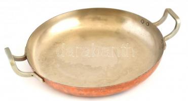 FW&J antik német réz-nikkel serpenyő / opern casserole pan d: 25 cm