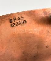 FW&J antik német réz-nikkel serpenyő / opern casserole pan d: 25 cm