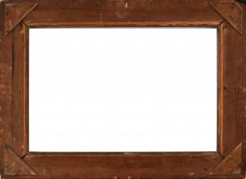 Antik fa képkeret, kisebb felületi sérülésekkel. Belső méret. 49,2x71,2 cm