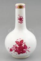 Herendi rózsaszín Apponyi mintás váza. Kézzel festett, jelzett, hibátlan. 14 cm