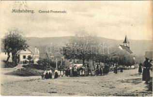 1908 Kisdisznód, Michelsberg, Cisnadioara; sétány / Conrad Promenade / street