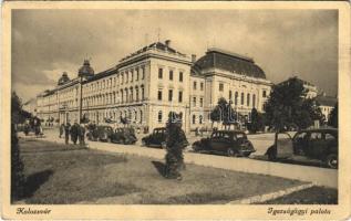 1943 Kolozsvár, Cluj; Igazságügyi palota, autók / financial palace, automobiles (fa)
