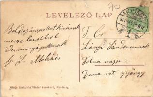 1911 Kiskőszeg, Batina (Darázs, Draz); kotróhajó a Dunán. Kiadja Borkovits Nándor / dredge over the ...