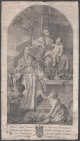 Cignaroli Giambettino után Hieronymus Carattoni metszete: Madonna a gyermekkel, XVIII. század