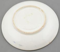 XX. sz. első fele Imari jellegű európai porcelán tálka, jelzett, kopott, d: 14 cm
