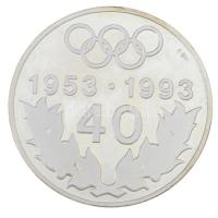 1993. "Népstadion és intézményei - 1953-1993 40 év" jelzett Ag emlékérem, dísztokban, szám...